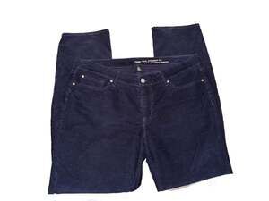 Gap Real Straight Fit Navy Blue Corduroy Pants Women's Size 14